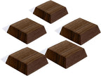 UNIQOOO 12 Pack Trapezoid Walnut Wood Stand |1.2mm Slot for Cardstock, Wedding Table Numbers Holders, Photo Holder, Photo Display Stand for Event Decor, Retail Shop, Cafe Restaurant Menu, Business Card, Name Tag