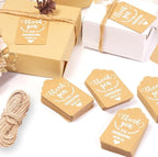 100 Pcs Kraft Paper Tags, Thank You for Celebrating with Us Tags with 20 Meters Jute Twine for Wedding Thanksgaving Christmas Party Arts and Crafts DIY Favor