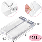 Acrylic Place Card Holders - 4 Inch Clear Table Number Holders Display Stand for Wedding Sign Name Card Menu Photos, Table Number Stands for Party Office Events Meeting Decoration, 20 Pack