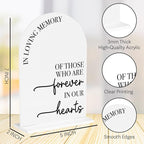 In Loving Memory Wedding Sign Memorial Sign Decor Stuff Acrylic Arch Memory Table Reserved Signs for Wedding Party 7 x 5 Inches