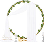 Socomi White Sheer Wedding Arch Draping Fabric 29" x 20Ft 4 Panels Outdoor Curtain Drapes Extra Long for Bridal Baby Shower Ceremony Birthday Party Decor