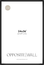Opposite Wall - 24x36 in - Black Picture Frame - Lightweight, Versatile & Shatterproof - Large Wall Hanging Photo or Poster Frame - Wall Decor for Office, Gallery & Home