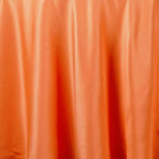 Efavormart Round Tablecloth, 132 Inch Stain & Wrinkle Resistant Washable Table Cloth, Decorative Polyester Fabric Table Cover for Banquet, Wedding, Dining- Orange