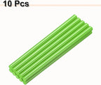 HARFINGTON 10pcs Hot Glue Sticks 0.43" Dia x 9.84" Long EVA Mini Hot Melt Adhesive Glue Stick for Hot Melt Gun Wood Plastic Glass Flowers Fabrics Foam, Light Green