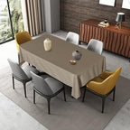 Fitable Rectangle Tablecloth Stain and Wrinkle Resistant Washable Polyester Table Cloth for Buffet Parties and Camping (60x120 inch, Taupe)