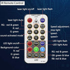 Mini Party Lights Dj Disco Strobe Stage Lights Sound Activated Laser Llights Projector with Remote Control for Parties Bar Birthday Wedding Holiday Event Live Show Xmas Decorations