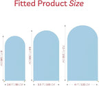 Spandex Anti Wrinkle Arch Backdrop Cover - High Elastic Fitted Arch Stand Cover Set of 3, Dusty Blue Round Top Chiara Backdrop for Wedding Birthday Party Garden Decor 6Ft, 6.6Ft, 7.2Ft