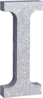 TONIFUL 8 Inch Silver Glitter Letter I Table Centerpiece A-Z Silver Birthday Party Decorations,Silver Alphabet I for Birthday,Chrismas,Graduation,Bridal Shower,Wedding,Anniversary Party Supplies