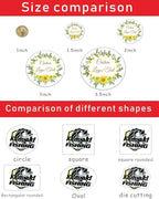 Custom Stickers for Weddings, Birthdays & Businesses - Personalized Labels with Your Logo - Waterproof, Fade and Heat Resistant - Pack of 100-1000 (Custom Text, 2.5 Inch)