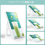 ABS Plastic Sign Holder，Menu Displays L Shape Sign Stand Vertical/Horizontal Use (White A4 210×297mm/8.27×11.69inches)