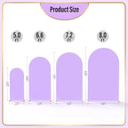 LEBENGURU Upgraded 7.2FT Wedding Arch Cover, Purple Spandex Fitted Arch Backdrop Cover, Round Top Chiara Stand Covers for Birthday Party Baby Shower Banquet Balloon Décor