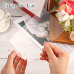 12 Pcs Clear Acrylic Place Cards with 12pcs Acrylic Holder Wedding Table Numbers with Centerpiece Stand Sign and Holder DIY Table Name Cards Plates for Wedding Reception Banquet Decors
