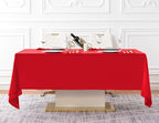Surmente Red Tablecloth 60 x 102-inch Rectangular Polyester Table Cloth for Weddings, Banquets, or Restaurants