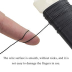 HAHIYO 22Gauge Black Wire - 1Roll, 38Yards (115Feet) Flexible Floral Wire for Crafts, Christmas Wreaths, Tree & Flower Arrangement, Wedding DIY