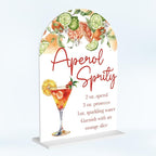 Aperol Spritz Decor Sign for Wedding Acrylic Arch Wedding Bridal Shower Baby Shower Welcome Table Signs for Ceremony and Reception Decor Aperol Spritz Party Decorations Gift 7 x 5 Inches