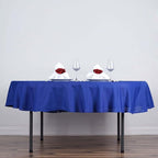 Efavormart Round Tablecloth, 70 Inch Stain & Wrinkle Resistant Washable Table Cloth, Decorative Polyester Fabric Table Cover for Banquet, Wedding, Dining- Royal Blue