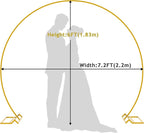 Wokceer Wedding Arch 7.2FT Round Backdrop Stand Gold Metal Circle Backdrop Stand Circle Balloon Arch Stand Frame for Birthday Party Bridal Shower Anniversary Ceremony Candy Tables Celebration