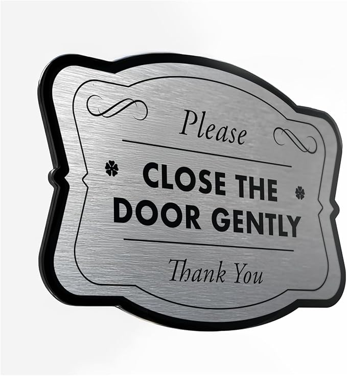 Custom Decorative Outdoor Aluminum Signs, Driveway Signs, Waterproof USA Made, Design 3 Metallic Silver 14x10 In