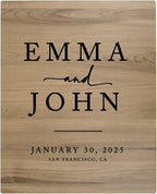 Andaz Press Large Wooden Welcome Sign for Wedding Rustic Welcome Sign 16" x 20" Custom Names Date & Location Modern Wedding Signage English Oak MDF Wood Finish Wedding Reception Indoor Outdoor Signs