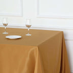 Efavormart 90" Gold Wholesale Linens Polyester Square Linen Tablecloth for Kitchen Dining Catering Wedding Birthday Party Events