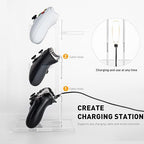 OAPRIRE Universal 3 Tier Controller Stand and Headset Stand for XBOX ONE X SWITCH PS4 PS5 PC, Controller Holder Gaming Accessories, Build Your Game Fortresses (Clear)