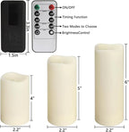 Set of 24 Waterproof Outdoor Flameless Candles, LED Candles with 4 Remote and Timer,(H 4" 5" 6" x D 2.2"),for Halloween Wedding Festiv