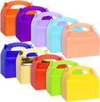 Rcybeo 30 PCS Gable Treat Boxes for Party, 10 Colors Candy Boxes Party Favor for Kids Birthday, Snack Goodie Candy Treat Boxes for Wedding Party Favors, Baby Shower, 6.3 x 3.5 x 3.5 In