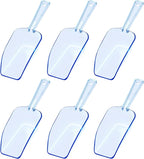 Ice Scoop Candy Buffet Containers Scoopers, Hmxpls Blue Plastic Scoop for Popcorn Cookie Candy Buckets, Podpocket Acrylic Large Scoops for Parties Wedding Bar Jars Freezer Dry Goods （6 Pack 7.5 In ）