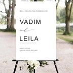 Minimalist Script Modern Wedding Welcome Signs, Welcome Sign Wedding, Customized Wedding Welcome Sign, Custom Wedding Welcome Sign