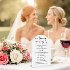 Wedding Memorial Sign Rustic Wedding White Acrylic Gift Table Sign for Ceremony and Reception, Acrylic Memorial Signs Gifts for Marriage Reception Signs