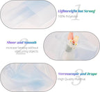 Crystal Organza Fabric Tulle 11 Inch by 50 Yards Sheer Tulle Rolls for DIY Craft Wedding Party Baby Shower Decor Gift Wrapping Party Supplies (Light Blue)