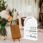 In Loving Memory Wedding Sign Memorial Sign Decor Stuff Acrylic Arch Memory Table Reserved Signs for Wedding Party 7 x 5 Inches