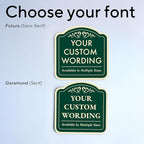 Custom Decorative Outdoor Metal Signs - Personalized Aluminum - Customized Driveway - Waterproof - Made In USA - Forest Green - 24x24 In