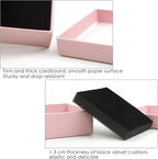Gift Box Necklace Earring Ring Box Gift Box,12 Pieces Square Cardboard Jewelry Gift Boxes,Cotton Filled Cardboard Paper Jewelry Box Gift Case (3.5x3.5x1.25 Inches) (Pink)