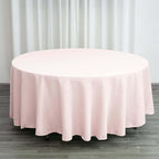 Efavormart Round Tablecloth, 108 Inch Stain & Wrinkle Resistant Washable Table Cloth, Decorative Polyester Fabric Table Cover for Banquet, Wedding, Dining- Blush