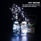 CYLAPEX Pack of 48 Cool White Fairy Lights String Battery Operated Fairy Lights, 3.3ft 20 LEDs Firefly Lights Silver Coated Copper Wire Lights for DIY Decor Christmas Decoration Costume