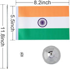 India Flag Indian Flags, Small Mini Indian Desk Flag, Used for Table Office Classroom Home Patriotic Events Decorations