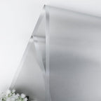 NESCCI 20 Sheet Flower Wrapping Paper - Waterproof Floral Bouquet Wrapping Paper, Florist Supplies Packaging Paper for Wedding Birthday Gift DIY (Translucent Silver)