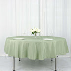 Efavormart Round Tablecloth, 90 Inch Stain & Wrinkle Resistant Washable Table Cloth, Decorative Polyester Fabric Table Cover for Banquet, Wedding, Dining- Sage Green