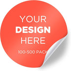 Custom Stickers - Personalized Labels, Customized Stickers with Any Design Image Logo Text, 100 Labels (Scalloped, 4"x4")