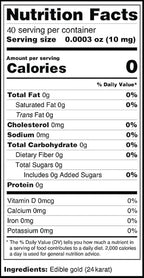 BeePoint 24K Edible Gold Foil Flakes - 400mg Gold Flakes for Cake Decorating, Baking, Cooking, Cupcakes, Chocolates, Drinks - Edible Gold Sheets