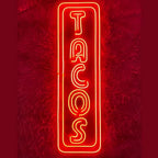Open Tacos Neon Sign, Tacos Led Sign, Custom Neon Sign, Mexico Restaurant Wall Decor, Mexican Tacos Store Light, Tacos Lover Gifts Size:20inches