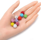 100pcs Adabele Grade A Suncatcher Crystal Rhinestone Pave Loose Beads 12mm Sapphire Blue Polymer Clay Disco Ball Spacers Compatible with Shamballa All Craft Jewelry Making DB12-13