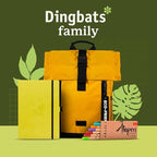 Dingbats* Earth Dotted Writing Journal Notebook A5 - Vegan Leather Hardcover - Ideal for Work, Travel - Pocket, Elastic Closure & Bookmark
