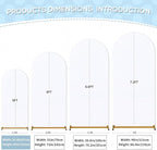 SoarDream Arch Backdrop Cover White Spandex Fitted 5FT White Wedding Arch Covers Balloon Round Top Chiara Arch Backdrop Fabric for Bridal Shower Wedding Birthday Party Stage Decoations