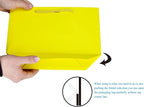 HUAPRINT Gift Bags with Handles,7.48×3.54×7.9 inches,Party Favor Bags with Bow Ribbon,12Pcs Yellow Paper Bags for Birthday Wedding Bridesmaid Present Celebration Holiday