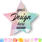 Custom Stickers Personalized Labels - Customized Stickers with Any Design Image Logo Text,Custom Stickers for Business Logo,Custom Thank You Label Stickers,100 Labels (Star,5.5"x5.5")