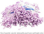 HAHIYO 700Pcs 3mm Light Purple Pearl Double Head Flower Stamen - Artificial Pistil for Floral Making, Scrapbook Decoration