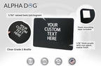ALPHA DOG ADA SIGNS Custom ADA Compliant Braille Sign, 6"x9" Room Identification Plaque, Tactile Text, Raised Letters, Personalized 4-Line, Indoor/Outdoor, USA-Made (Black)