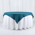 Efavormart 54x54 Peacock Teal Wholesale Linens Seamless Polyester Square Linen Tablecloth for Wedding Banquet Party Restaurant